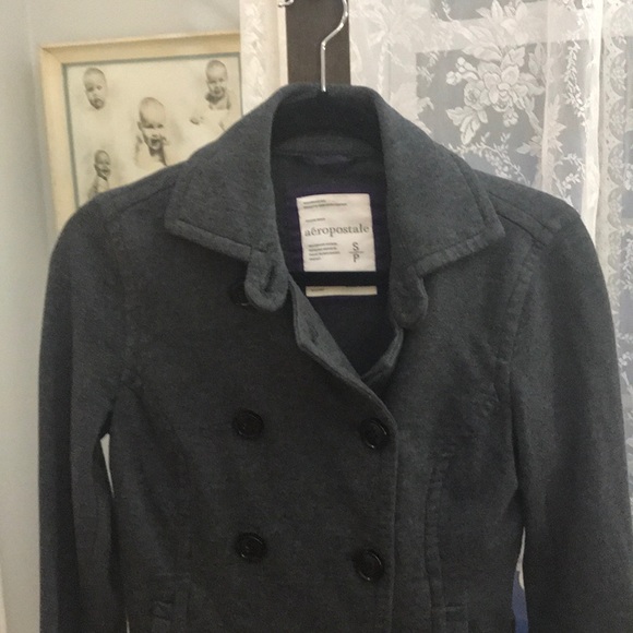 Aeropostale gray women’s cotton coat. S/P - Picture 3 of 7